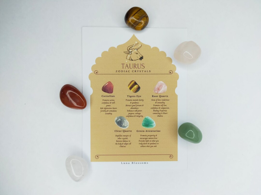 Crystals for Taurus . Taurus Crystals . Taurus Zodiac Crystal Pack Etsy