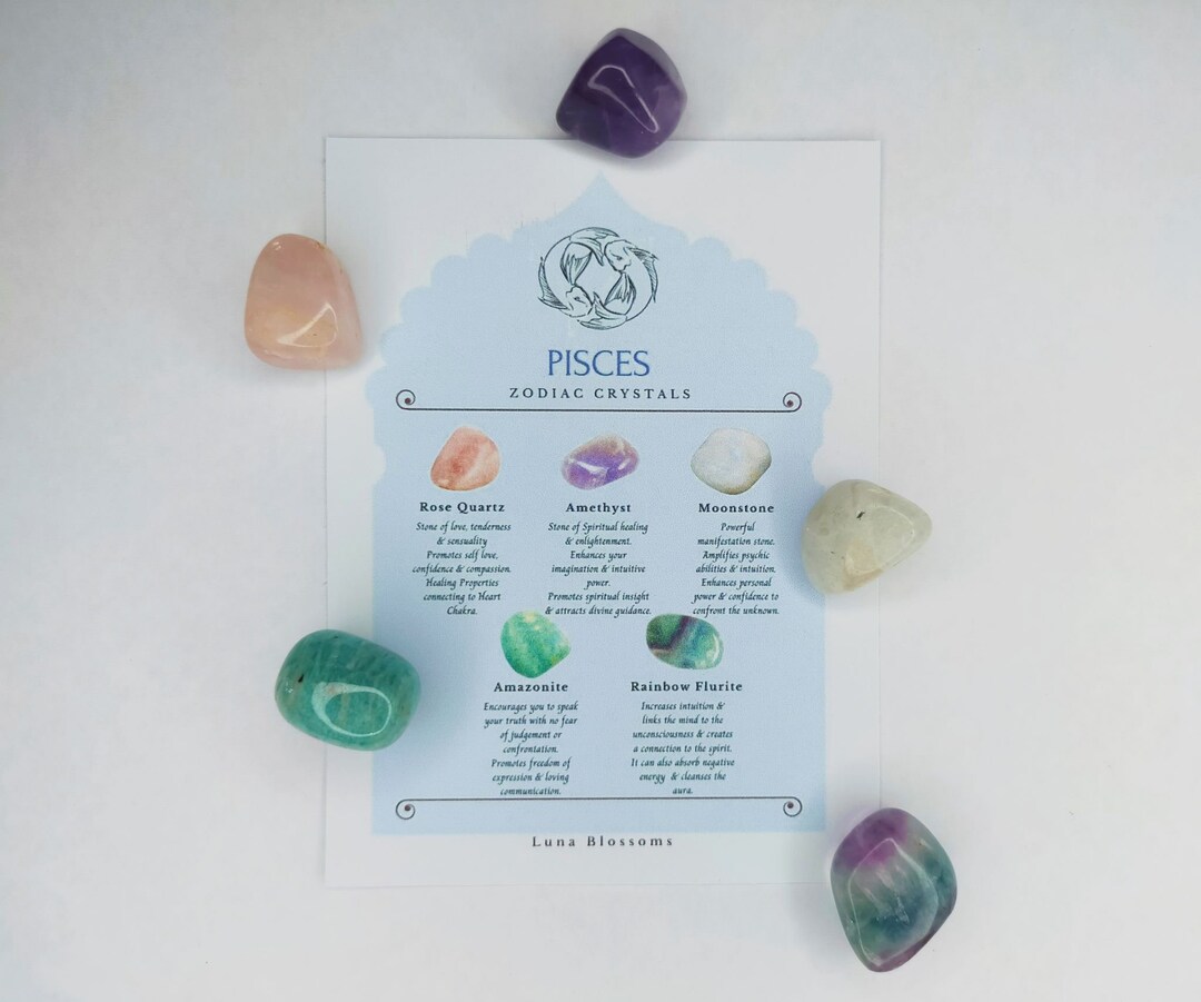 Crystals for Pisces . Pisces Crystals . Pisces Zodiac Crystal Pack Etsy UK