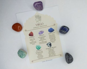 Crystals for Virgo . Virgo Crystals . Virgo Zodiac Crystal Pack