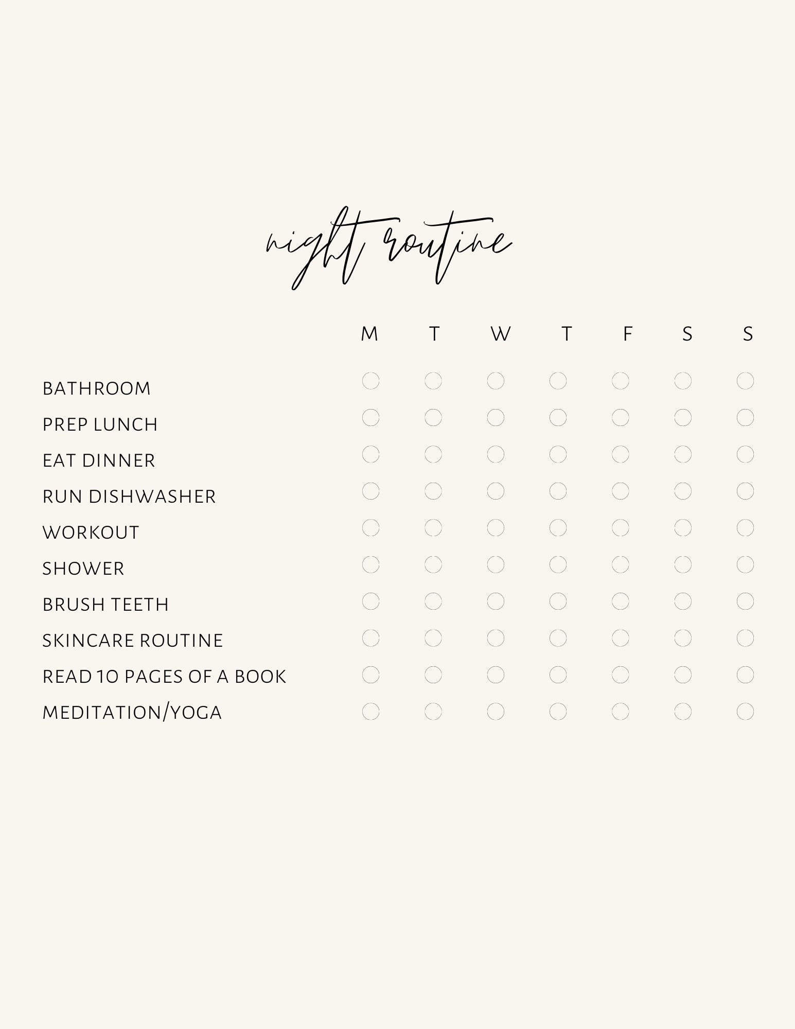 Watcher Routine Morning Routine and Night Routine Habit Tracker. 2x Routine Habit ...
