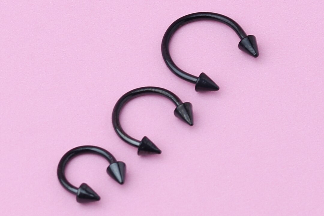 Yolev 20Pcs Horseshoe Rings Surgical Steel 16G Nose Septum Rings Piercing Jewelry Cartilage - View #9