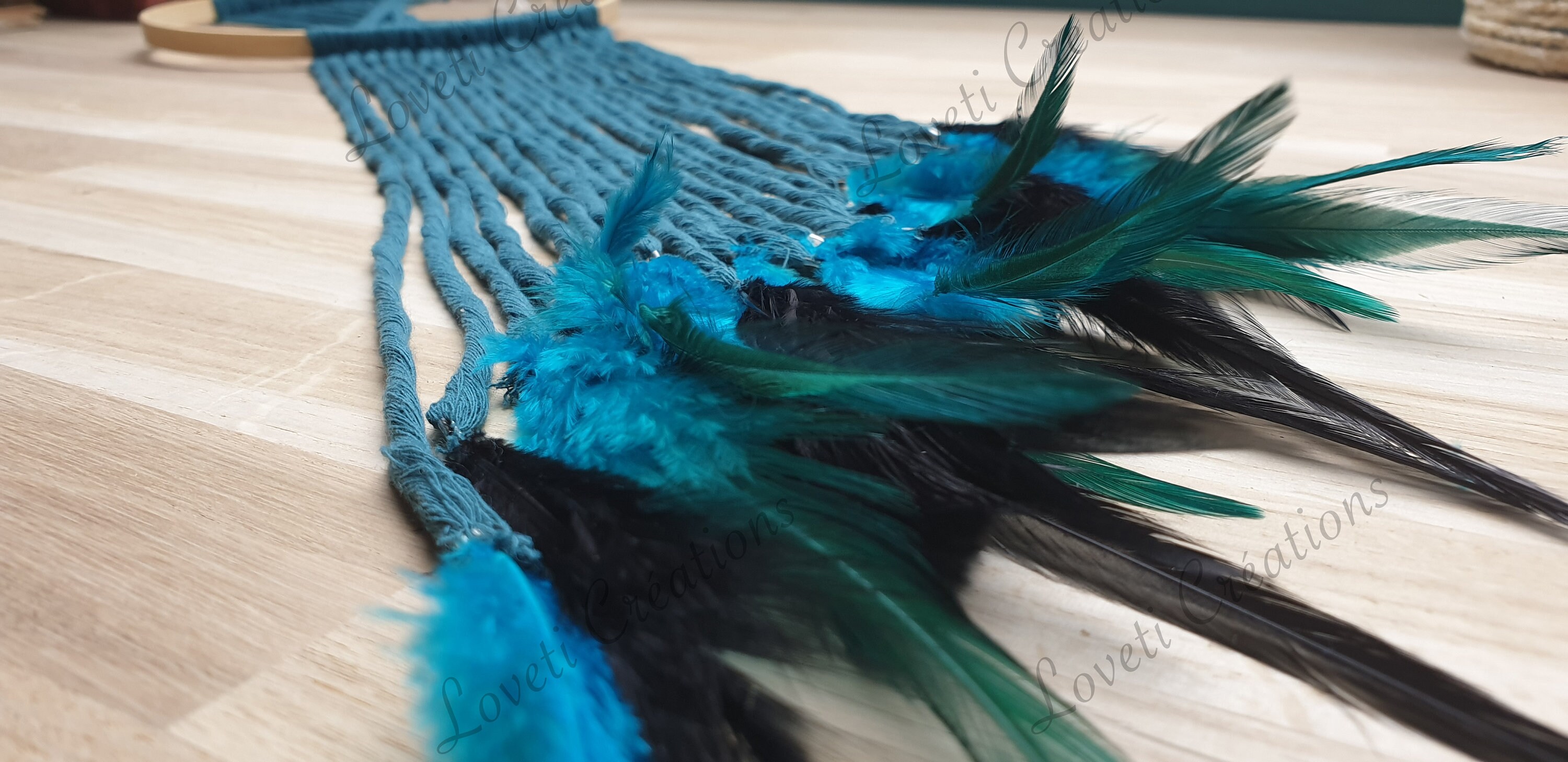 Attrape Rêve Bleu Plumes