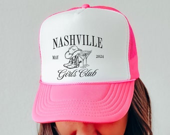 Custom Location Bachelorette Hats, Bachelorette Trucker Hat, Pink Snapback, Bachelorette Social Club, Luxury Bachelorette Merch, Party Favor