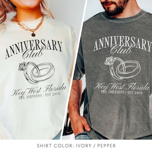 Anniversary Shirt, Custom Anniversary Trip Shirts, Anniversary Club Shirt, His and Hers Matching Couple Outfit, Mr and Mrs Vacation Shirt