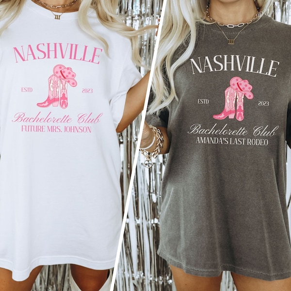 Custom Nashville Bachelorette Shirts, Bachelorette Cocktail Club Tshirts, Personalized Bride Shirt, Custom Social Club Shirt, Nash Bash Tees