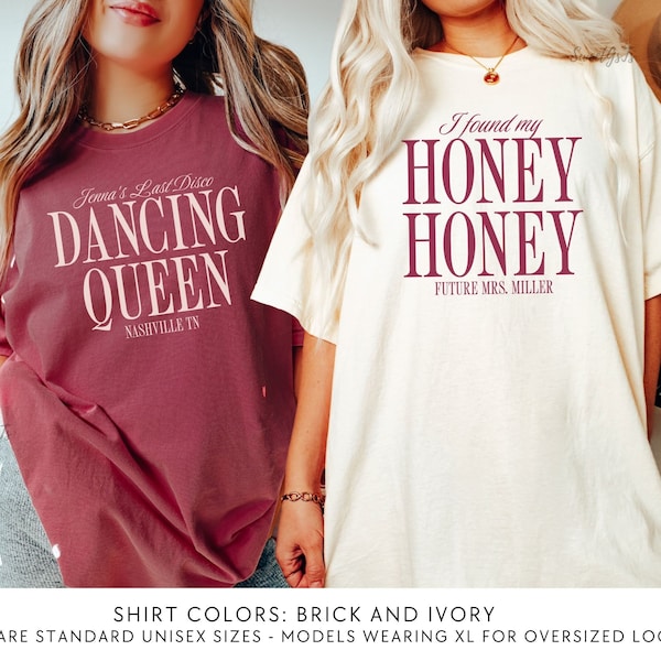 Disco Bachelorette Shirts, Disco Bride Dancing Queens Shirts, Disco in the Desert Bachelorette, She Found Her Honey Honey Shirt for Bride