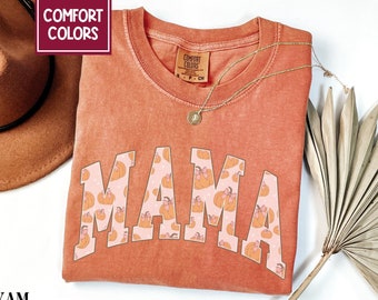 Comfort Colors Mama Shirt, Mama Halloween Shirt, Cottagecore Mama Shirt, Cottage Core Mom Shirt, Fall Mama Graphic Tee