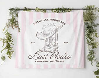 Last Rodeo Bachelorette Decorations, Nashville Bachelorette Banner, Western Bachelorette Sign, Cowgirl Bachelorette Photo Backdrop (TB25007)