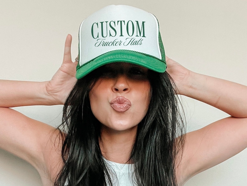 Custom Trucker Hat, Customizable Snap Back, Your Design Here, Your Logo Here, Bachelorette Merch, Beach Bachelorette Hats, Trucker Cap image 1