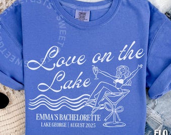 Bachelorette Party Shirts Lake, Custom Love on the Lake Bachelorette Party Tshirts, Lake Trip Shirts, Camping Bach Tshirt, Cute Bridal Tee