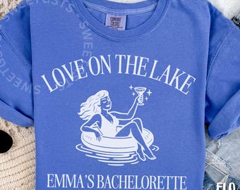 Love on the Lake Bachelorette Comfort Colors® Shirt, Custom Lake Trip Shirts, Lake Bachelorette Tshirt, Bachelorette Party Shirt Lake