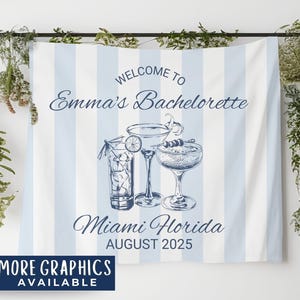 Custom Bachelorette Tapestry, Personalized Bachelorette Party Banner, Bridal Shower Decor, Social Club Bachelorette Sign