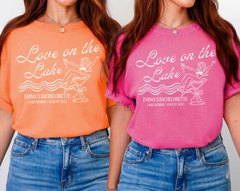 Bachelorette Party Shirts Lake, Custom Love on the Lake Bachelorette Party Tshirts, Lake Trip Shirts, Camping Bach Tshirt, Cute Bridal Tee
