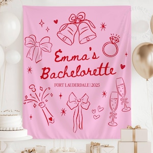 Bachelorette Party Banner, Custom Bachelorette Tapestry, Bachelorette Photo Backdrop, Bachelorette Party Welcome Sign (TB25011)