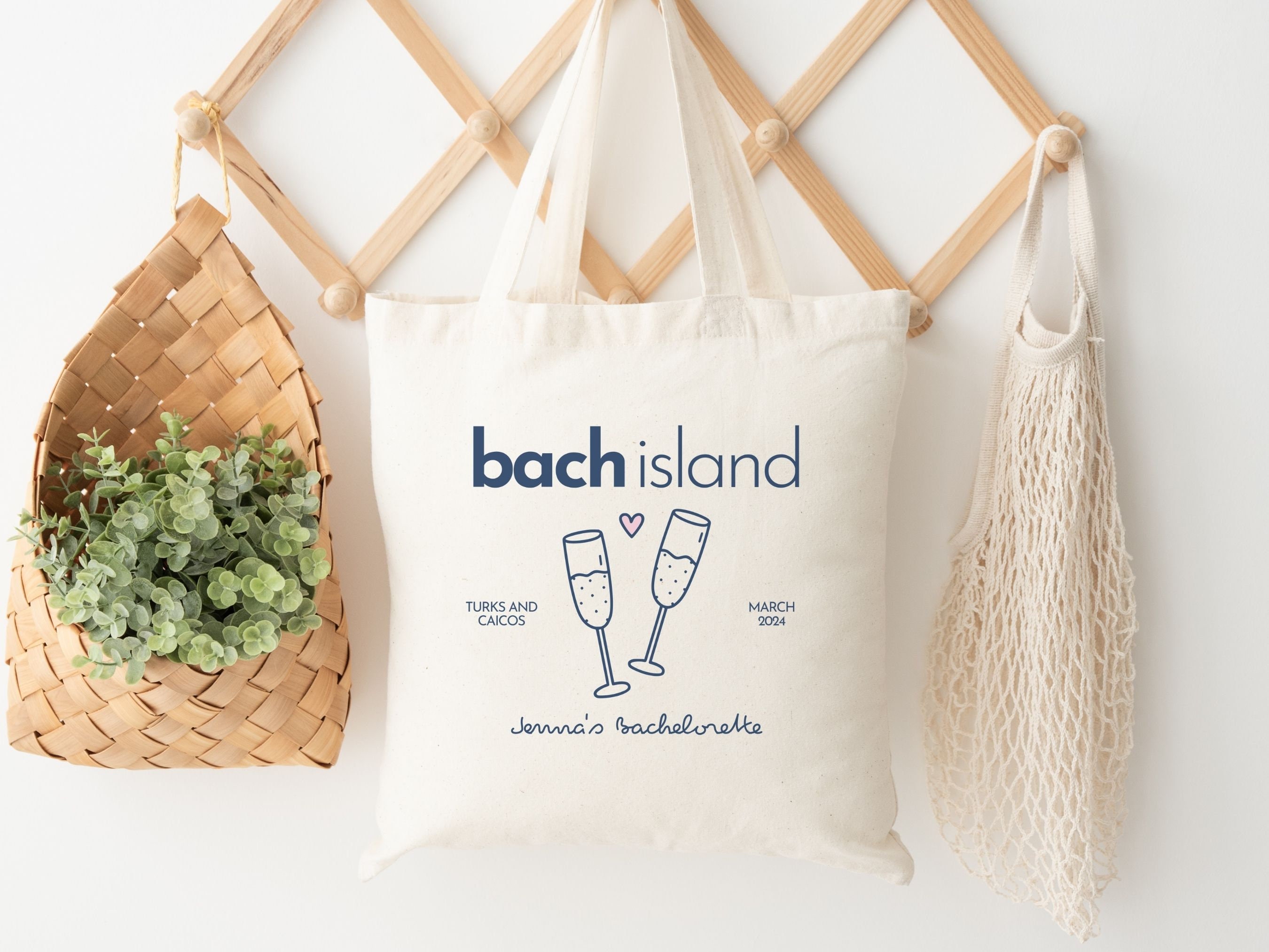 Bach Island Bachelorette Tote Bags, Custom Bachelorette Tote Bags ...