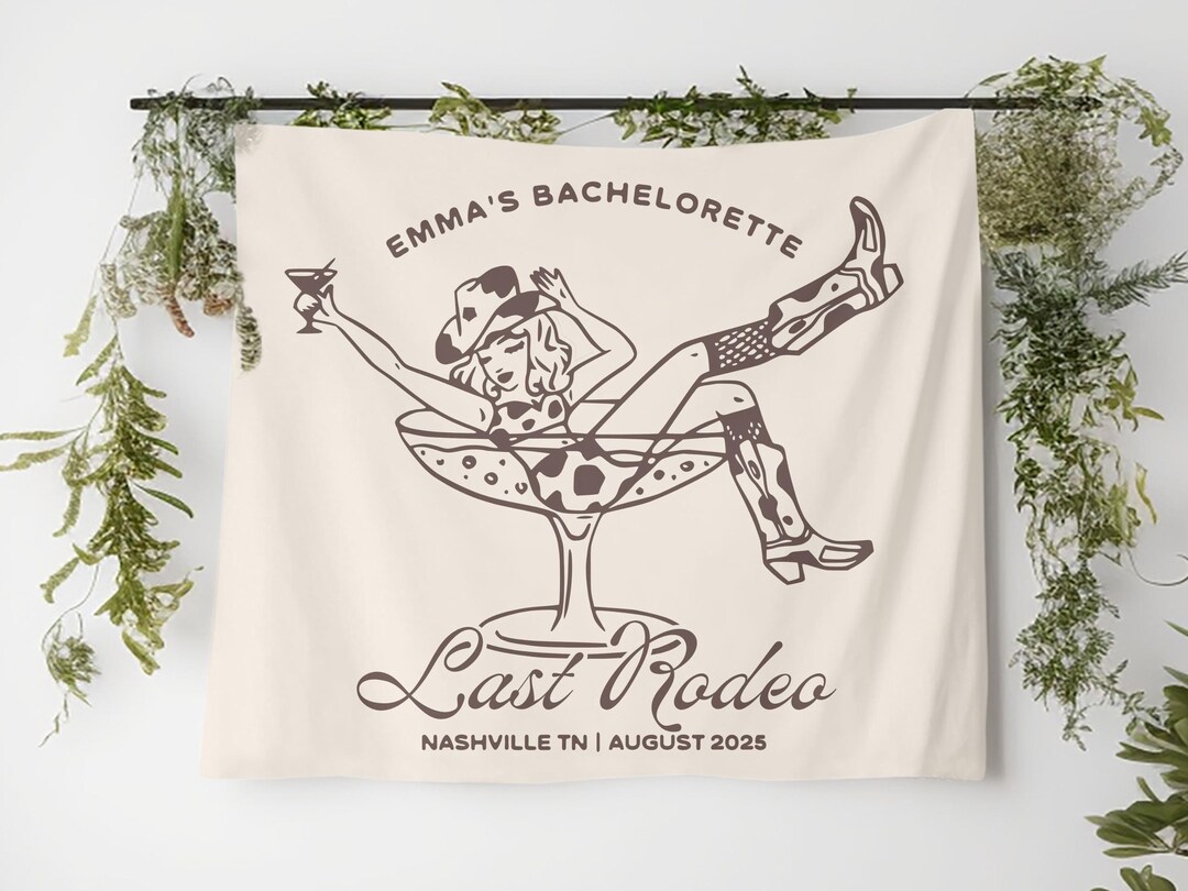 Last Rodeo Bachelorette Decorations, Nashville Bachelorette Banner ...