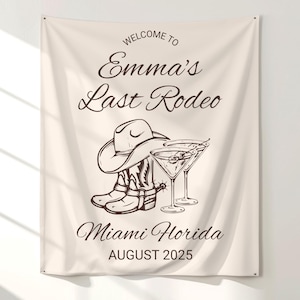 Last Rodeo Bachelorette Banner, Custom Bachelorette Tapestry, Nashville Bachelorette Decor, Cowgirl Bachelorette Party Photo Backdrop