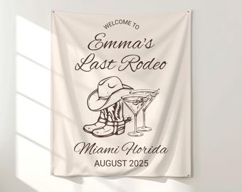 Last Rodeo Bachelorette Banner, Custom Bachelorette Tapestry, Nashville Bachelorette Decor, Cowgirl Bachelorette Party Photo Backdrop