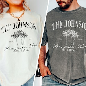 Honeymoon Shirt, His and Hers Shirts, Just Married Tshirt, Preppy Honeymooning Shirt, Matching Couple Outfit, Mr and Mrs Vacation Shirts