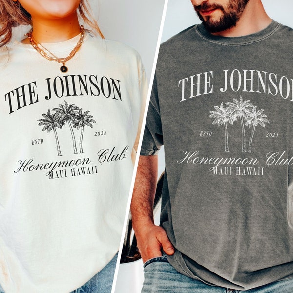 Honeymoon Shirt, His and Hers Shirts, Just Married Tshirt, Preppy Honeymooning Shirt, Matching Couple Outfit, Mr and Mrs Vacation Shirts