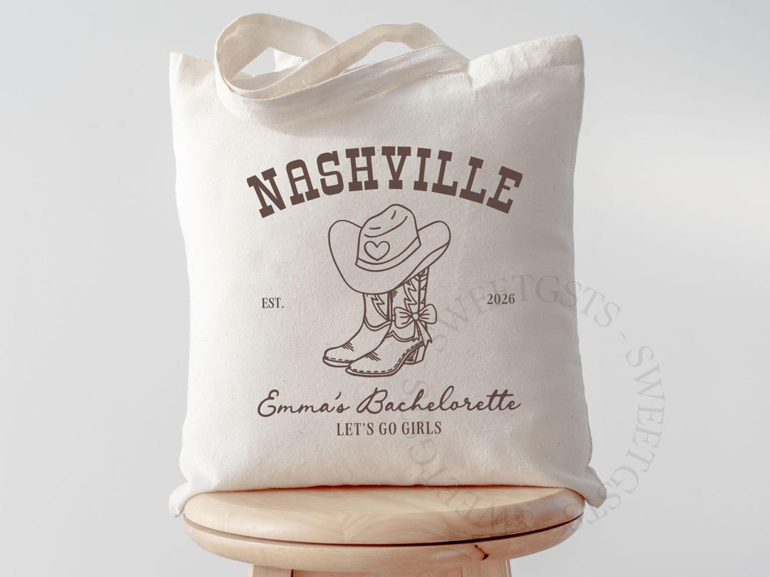 Nashville Bachelorette Tote Bags - Western Bachelorette Merch - Rodeo ...