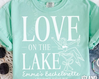 Bachelorette Party Shirts Lake, Custom Love on the Lake Bachelorette Party Tshirts, Lake Trip Shirts, Camping Bach Tshirt, Cute Bridal Tee