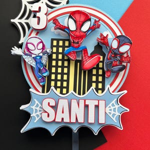 Spidey and Friends Cake Topper, Spidey Cake Toper, Spider-Man, Spidey Birthday Decor, Spidey and Friends, Custom Cake Topper