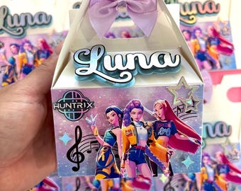 MINI Huntrix Party Favor Boxes, Huntrix Gable Boxes, Huntrix, Kpop Demon Hunters, Kpop Birthday, Kpop Party Favor Boxes
