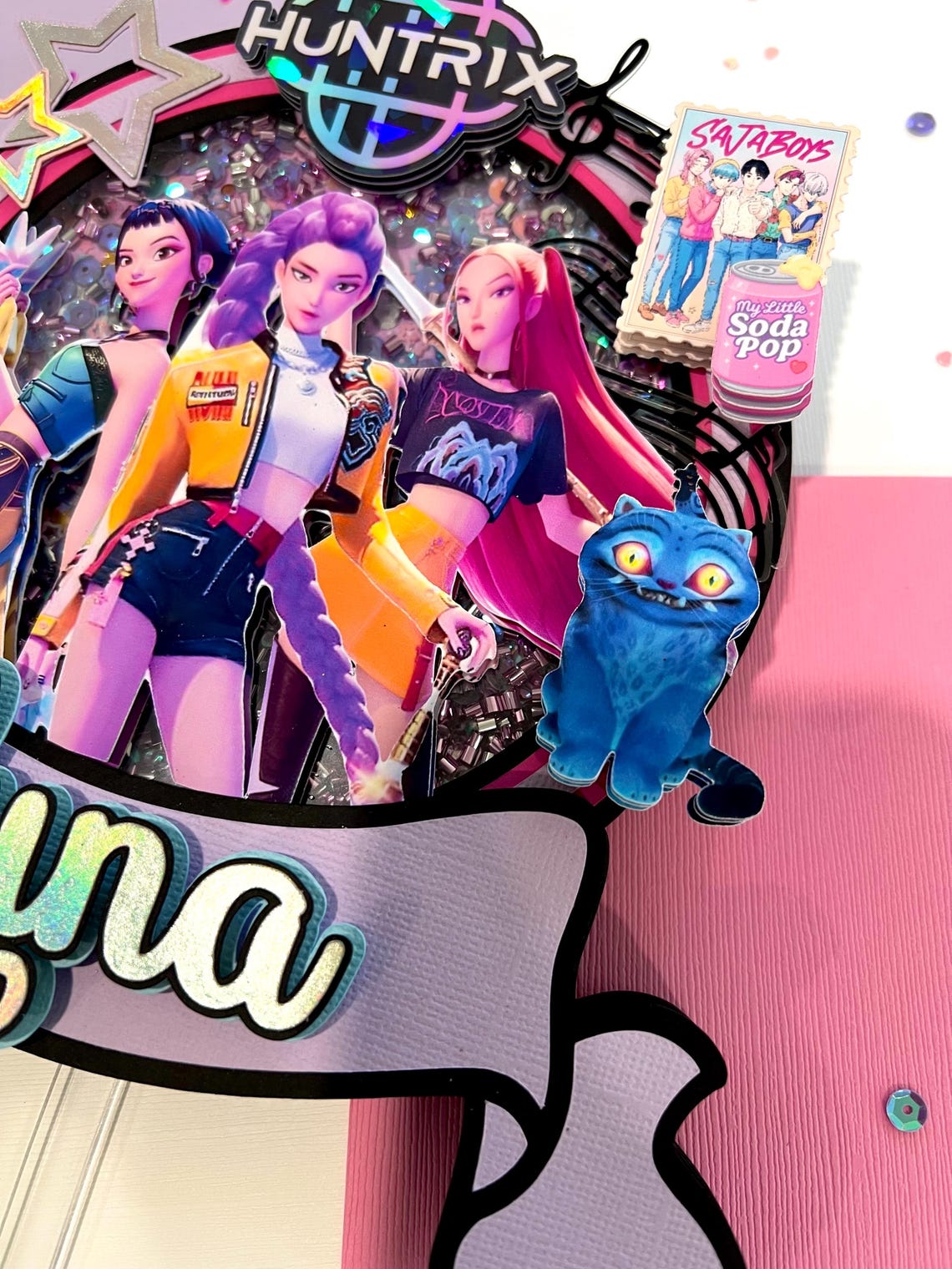 Huntrix Topper Huntrix Cake Topper, Kpop Demon Hunters, Kpop Cake Topper, Saja Boys - Etsy