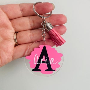 Custom Name Acrylic Keychain, Name Keychains, Acrylic Keychains, Round Acrylic Keychain, Custom Keychains