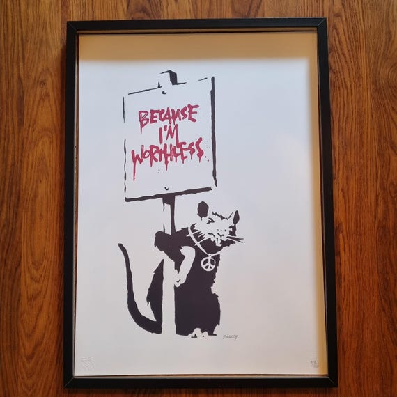 BANKSY | 「Because I am Worthless」、ライセンス再版、スタンプ