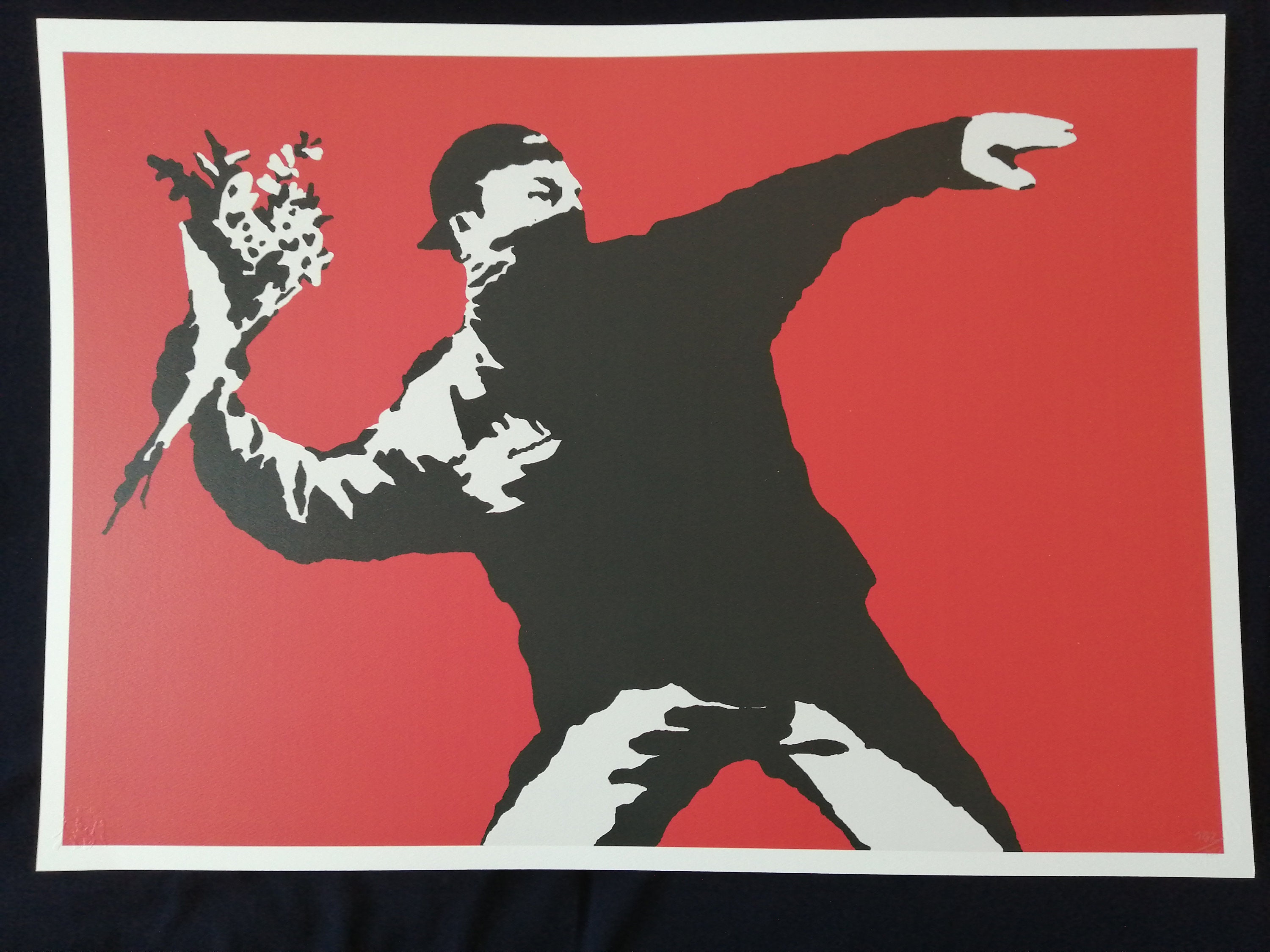 Banksy Flower Thrower - Etsy