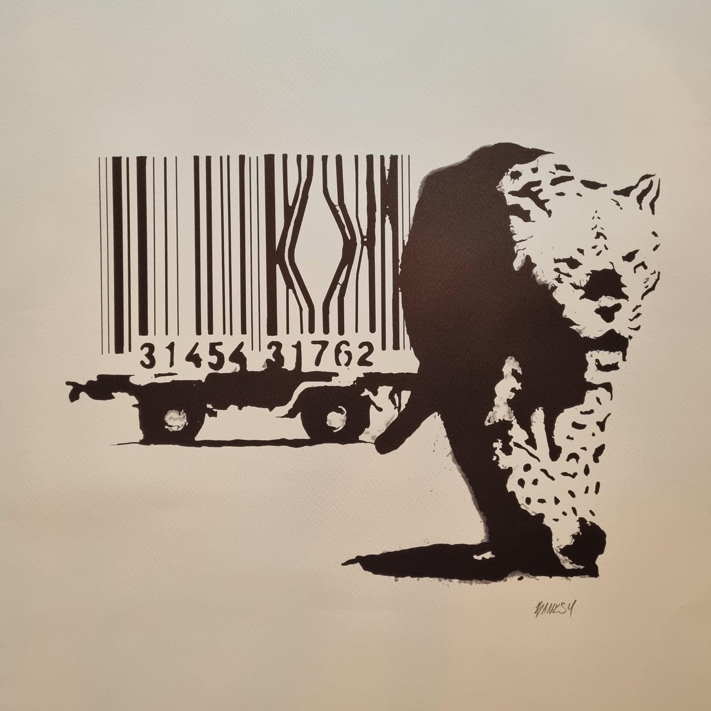 BANKSY | バーコード、ライセンス再版リトグラフ、スタンプ P.O.W.(114 