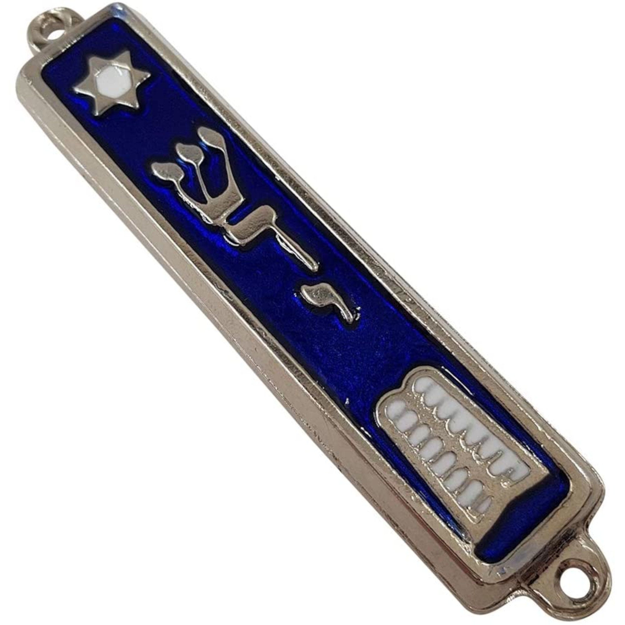 Mezuzah With Scroll Tone Enamel Israel Judaica Door Mezuza 3.5 Inch
