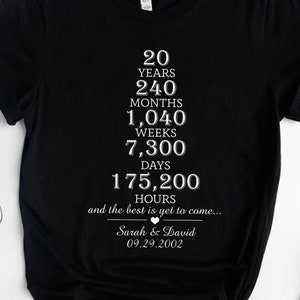 Personalized Wedding Anniversary Shirt, Wedding Anniversary Outfit, 20th Anniversary, Matching Couples Tee, Mother Father Gift, We still do