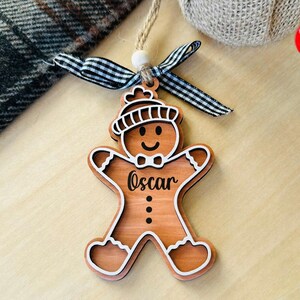 Personalized Gingerbread Christmas Ornament, 3D Customized Cookie Ornament Gift for Christmas, Custom Gingerbread Ornament Kids Ornaments