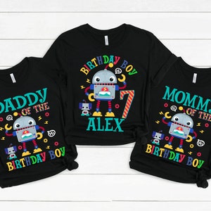 Personalized Boys birthday shirt, birthday boy shirt, birthday shirt, toddler birthday shirt, Robot Birthday Shirt, boy birthday party