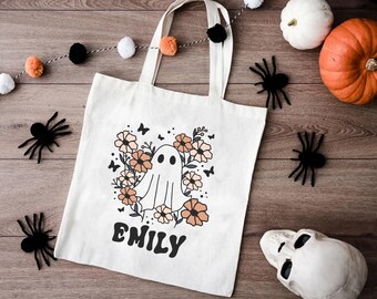 Custom Halloween Bag, Trick Or Treat Tote Bag, Halloween Squad Totes, Kids Halloween Bag, Candy Tote Bags, Halloween Gift, Halloween Tote