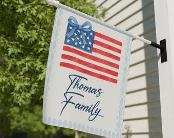 Personalized July 4th Garden Flag, Independence Day Garden Flag, Welcome Flag, Welcome 4th of July Farmhouse Decor Yard Decor Outdoor Decor