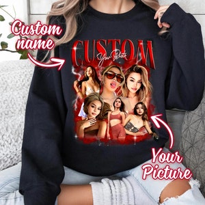 Aangepaste jaren &#39;90 Vintage Bootleg Shirt, Verjaardag Shirt, Bootleg Idee Shirt, Aangepaste uw eigen Bootleg Tee, Bootleg Rap Tee, Vriendin Verjaardagscadeau