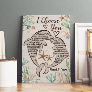 Custom Couple Canvas, Personalized Couple Canvas, Dolphin Wall Decor, Gift For Couple, Anniversary Gift, Couple Dolphin Canvas, Gift For Her