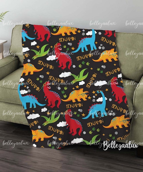 Dinosaur sherpa blanket hotsell