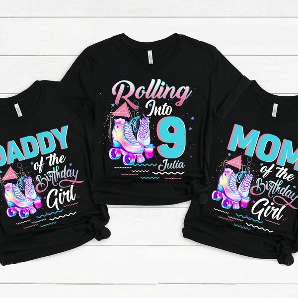 Personalized Skate Birthday Shirt, Rolling Skates, Skating Birthday Shirt, Roller Skate Outfit, Roller Skating Birthday,Roller Skating Shirt