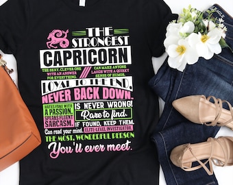 Personalized Capricorn Zodiac Shirt: Astrology Birthday Gift