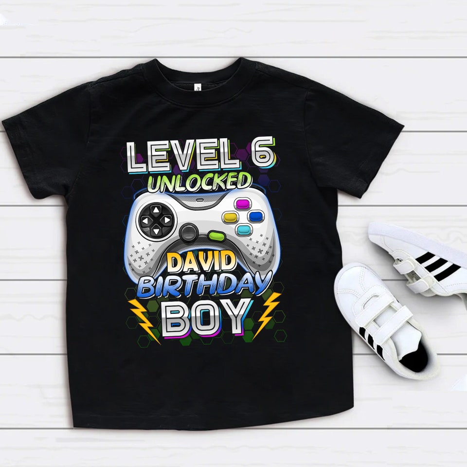 Discover Personalized Birthday Shirt, Gamer Birthday Boy Shirt, Video Game Shirt, Birthday Boy Shirt, Matching Family Shirt