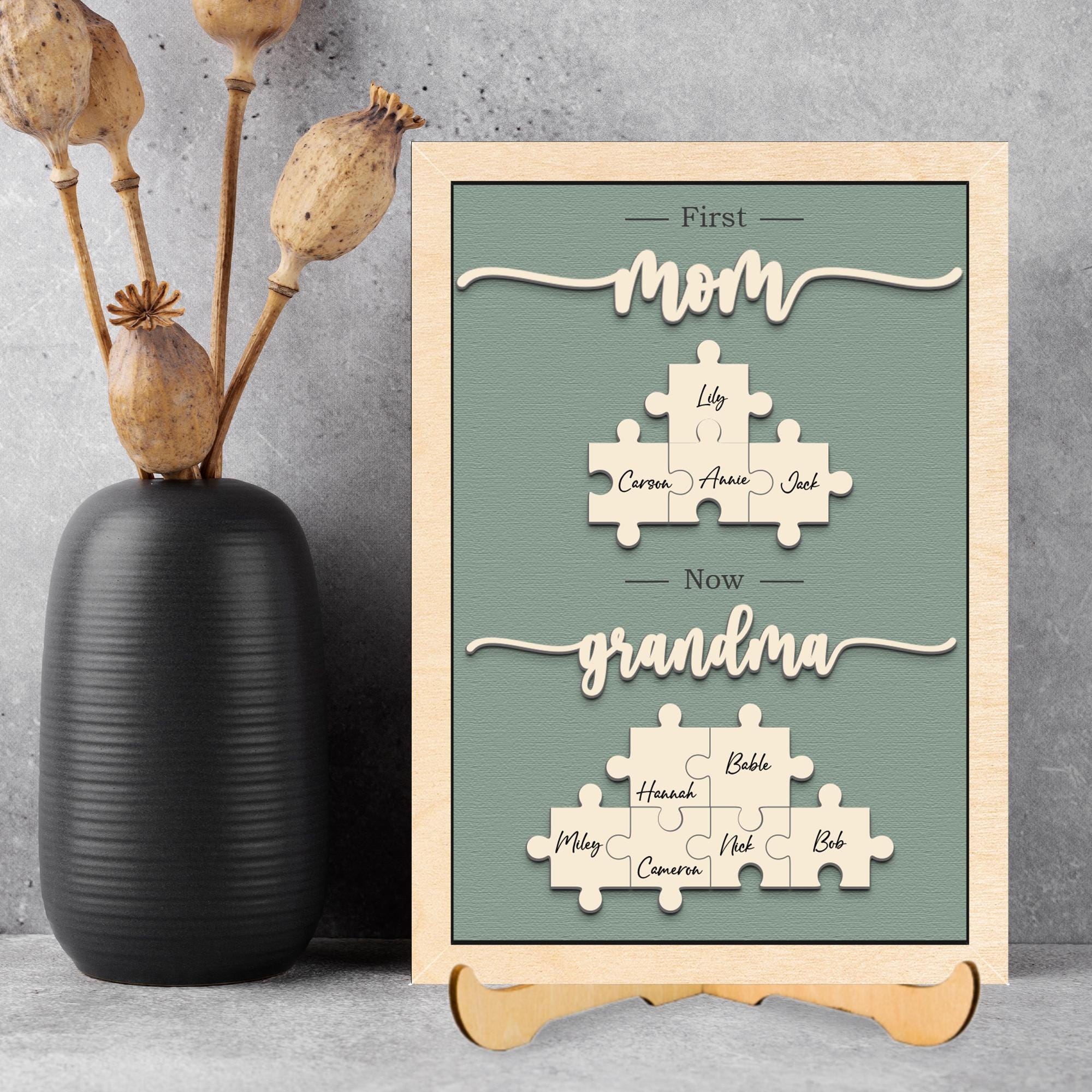 Personalized Mother's Day Puzzle Sign: Grandma Gift With Kids Names - Etsy