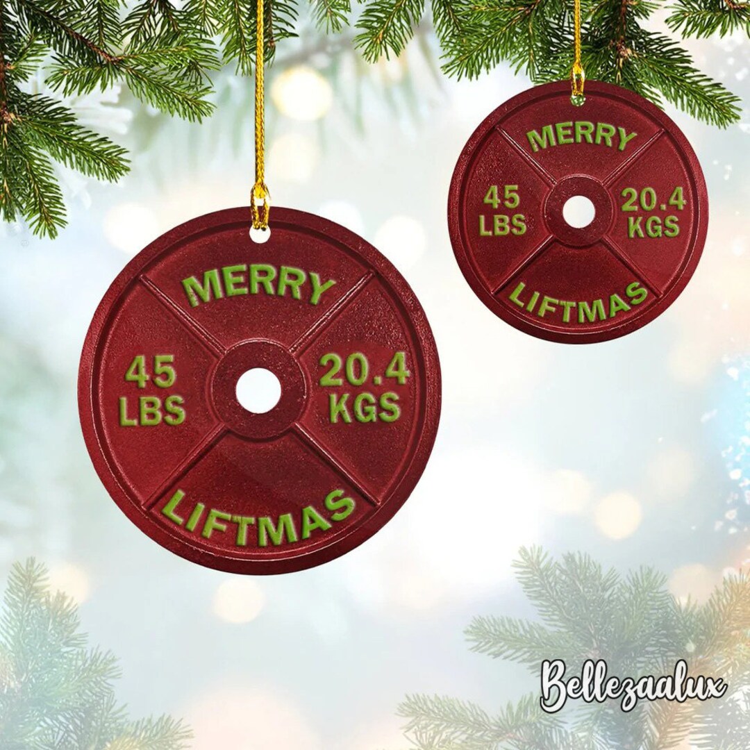 Personalized Weight Lifting Christmas Ornament Workout Etsy