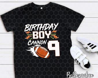 Football Birthday Boy SVG: Personalized Kid Design (Digital Download)