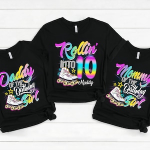 Personlig skridskoåkning födelsedagströja, rullskridskor, skridskoåkning födelsedagströja, rullskridsko-outfit, rullskridskoåkning födelsedag, rullskridskoåkningströja bild 1