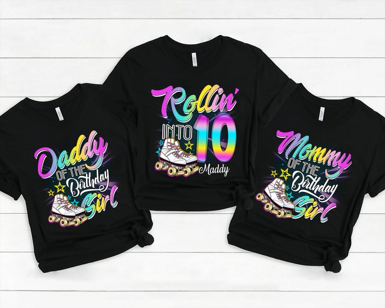Personlig skridskoåkning födelsedagströja, rullskridskor, skridskoåkning födelsedagströja, rullskridsko-outfit, rullskridskoåkning födelsedag, rullskridskoåkningströja bild 1